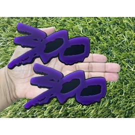 Badge Addictz 300 Drip Car Emblem Badges Custom New Racing Aggressive Numbers Purple On Black