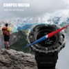 AOSLSI Watch Compass, Altimeter Barometer Thermometer Temperature, Pedometer Watch, Military