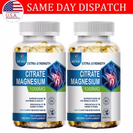 Magnesium Citrate Capsules 1000mg Per Serving - Hight Potency Capsules 240 Caps