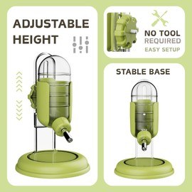 Hamster Water Bottle with Stand, Water Dispenser for Syrian Dwarf Hamsters Gerbils Mice Rats Degus (Green, 4oz)