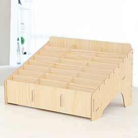 XICHENGSHIDAI Cell Phone Storage Box, 24 Compartment Classroom Cell Phone Holder and Desktop Organizer - Beige