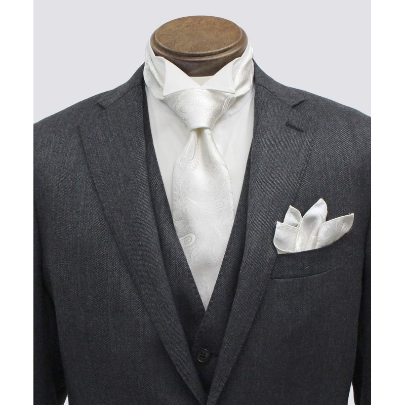 Gran Creer (Made in Japan) Necktie & Chief Set, 100%