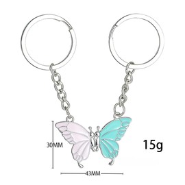 Senidea Couple Key Ring Gifts for Couples, Couple Keyring Couple Partner Gifts Love Gift for Him Couple Gift, Style 11- Butterfly