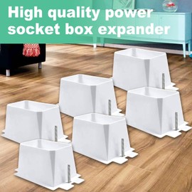 30 PCS BE1-2 Electrical Outlet Box Extender with 60 PCS Screws, Electric Box Extender, 1 Gang Electrical Box Extender Accessories
