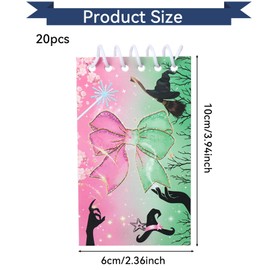 10pcs Mini Notebooks for Kids, Cute Witch Birthday Party Favors Decorations Notebook, Spiral Magic Note Pad Notepads for Kids Party Favors Memo, Ladies Party Favors Wizard School Party Kit Decorate