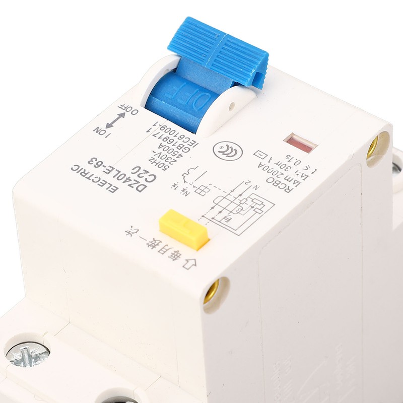 DZ40LE 63 Leakage Circuit Breaker PC Flame Retardant Rail Mounting
