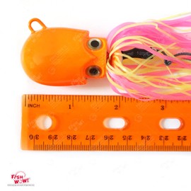 5pcs 7oz Fishing Thunder Jig Weight Heavy Bait jigging Octopus head Jig silicone w/two hooks mix colors