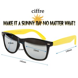 Ciffre Nerd Retro Look Sunglasses, Pilot’s Glasses, Vintage Look - Approx. 80 Different Models Many Colours -