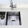 Drop Trash Chute Grommet Square Stainless Steel Countertop Waste Chute