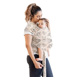 Moby Baby Wrap Carrier Featherknit for Newborns to Toddlers (8-33lbs), Infant Sling Carrier, Lightweight & Hands Free Design, Adjustable for All Body Types (Disney's Winnie The Pooh & Pals)