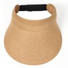 Womens Beach Straw Sun Visor Hat Ponytail Hole UV Protection