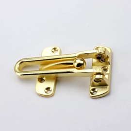 TOGU Solid Thicken Door Security Guard,Gate Latches Swing Bar Door Guard,Burglar-Proof Padlock Door Clasp for Home,Apartment,Hotel,Motel,Dormitory,Satin Gold
