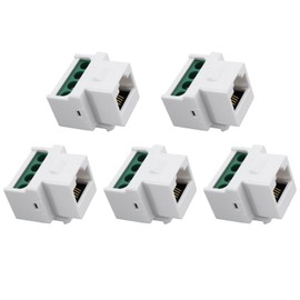 VGOL RJ11 6P4C Telephone Wiring Socket CAT3 Interface for Landline Telephones Fax Devices Pack of 5
