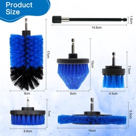 ENCOUN Brush Attachment Drill Set, 10 Pieces Brush Attachment, Cordless Screwdriver, Gap Cleaning Brush, Drill Brush Set, Drill Brush Cleaning Brush for Kitchen, Bathtub, Tiles, Flooring, Car