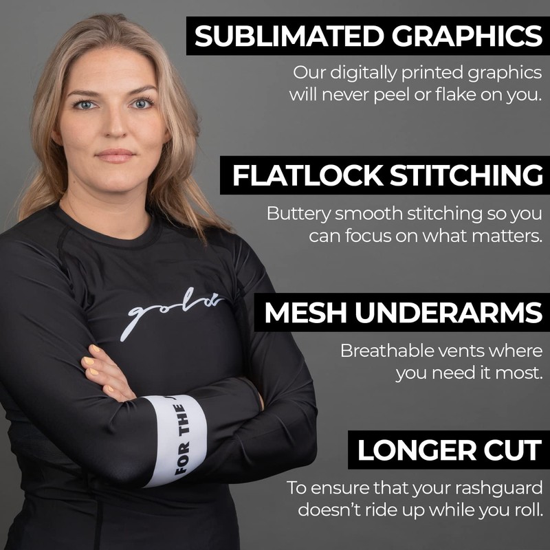 Gold BJJ Foundation Women's Rash Guard - No-Gi and Gi