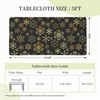 Fiokroo Winter Xmas Snowflakes Tablecloth with Elastic Edge for 5ft