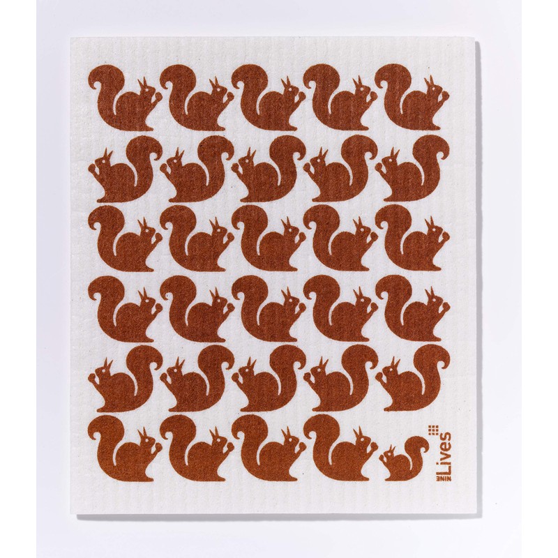 NineLives Squirrel Dish Cloth Set of 2 | Cloth for