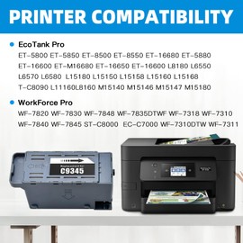 JoyPrinting C9345 Ink Maintenance Box Replacement for EPSON C9345 C12C934591 Work with ET-5880 ET-5850 ET-5800 ET-16600 ET-16650 ET-16150 ET-M16600 WF-7840 Printers (With Chip, 2 Pack)