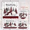 Bathroom Sets with Shower Curtain and Rugs, 4 Pcs, Snowman