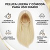 Pelucas Largas y Rectas Doradas, Pelucas Doradas para Mujeres, Peluca