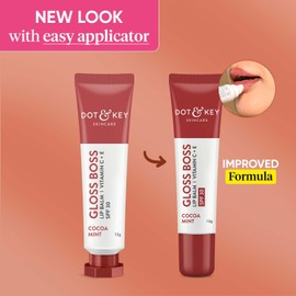 Dot & Key Cocoa Lip Balm with Shea Butter for Naturally Glowing and Hydrated Lips | SPF 30 & Vitamin C+E | Reduces Flakiness | For Dry Lips | 12gm