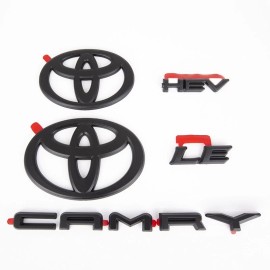 Toyota NEW OEM TOYOTA 2025+ CAMRY HYBRID LE HEV BLACKOUT EMBLEM OVERLAYS KIT SET