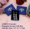 LMXXVJ Black Stone Women's Drop & Dangle Earrings,18K Gold Plated