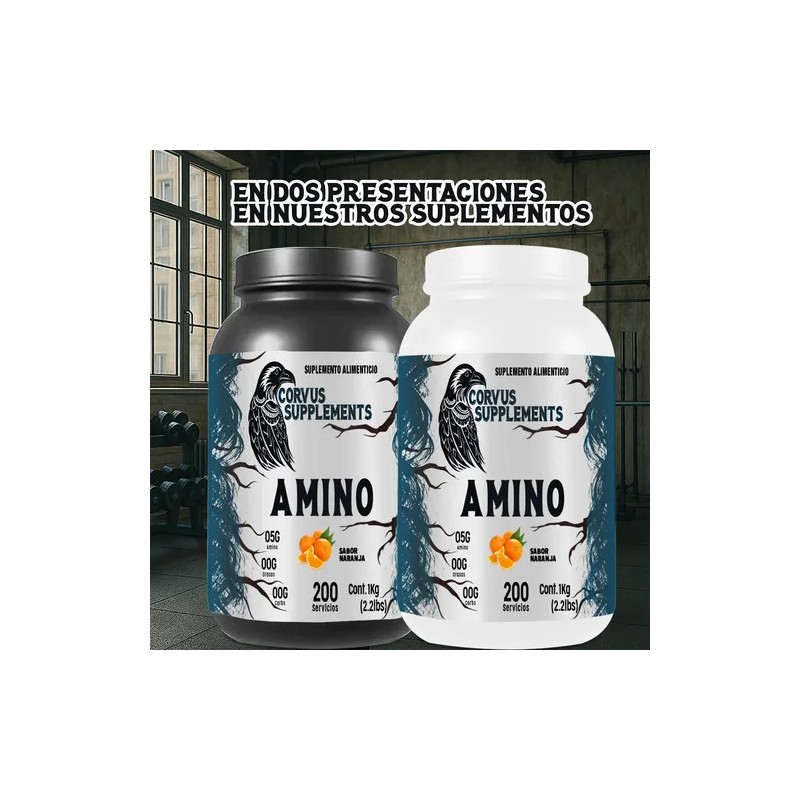 Aminoácidos 1kg Corvus Suplemento Alimenticio Polvo 200serv