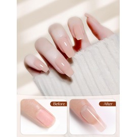 EBANKU Nude Acrylic Powder Set, 6 Colors * 10g/0.35oz Acrylic Nail Powder Warm Colors Series Acrylic Powder for Nail Acrylic French Extension 3D Nail Carving, Long-Lasting, No Nail Lamp Needed