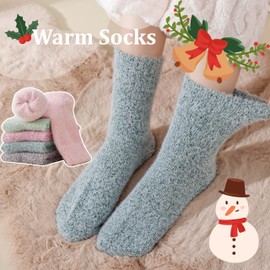 Marchare Women Fuzzy Socks Warm Thick Fluffy Socks Winter Wool Socks Cozy Fuzzy Socks For Women 5-11