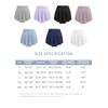 Women Soft Mesh Side Split Short Ballet Dance Skirt, Grey,