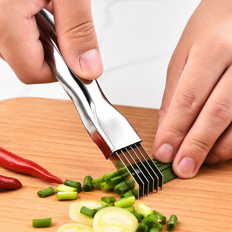 2-Pack Green Onion Slicer for Fast Food Prep – Multi-Blade
