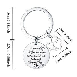 Valentines Day Gifts for Him Her Couple Keyring Gifts Anniversary Keychain for Boyfriend Girlfriend Husband Wife Gifts Birthday Gifts Wedding Gifts I Love You Gifts for Him Her