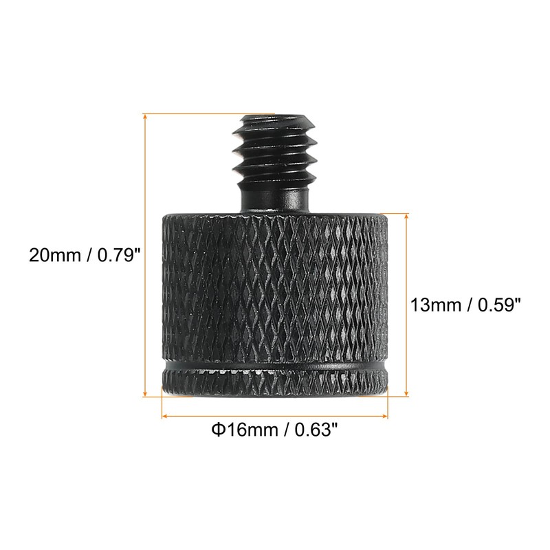 sourcing map 2 Pack Microphone Stand Adapter M5 Female to