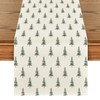 Artoid Mode Green Trees Christmas Table Runner, Winter Xmas Kitchen