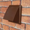Kair Brown Cowled Outlet Grille 155mm External Dimension Wall Vent