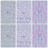 6Sheets Flower Nail Art Stickers 5D Self-Adhesive Nail Sticker Rose