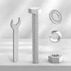 GAGIRA 10PCS 3/8-16" x 4" 304 Stainless Steel Fully Threads