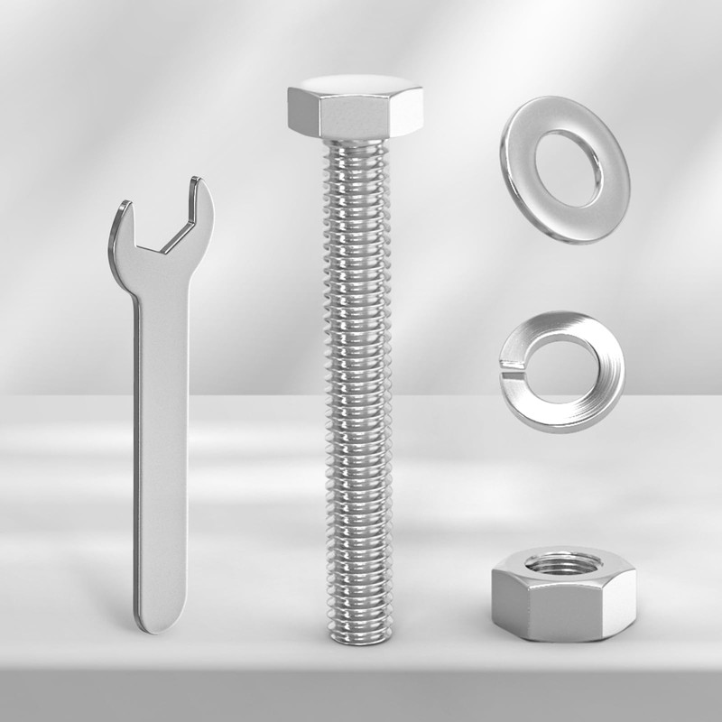 GAGIRA 10PCS 3/8-16" x 4" 304 Stainless Steel Fully Threads