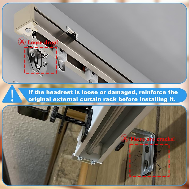LAZTZQ Outside Mounted Blinds Curtain Rod Bracket Attachment, 1.3 -