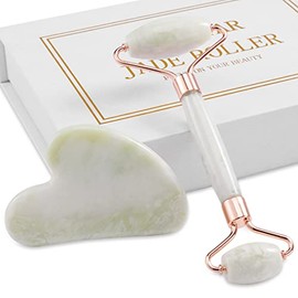 Jade Roller for Face, Facial Roller Massager Skin Care Tool, Gua Sha Facial Tools for Face, Neck, Eyes, Reduce Puffiness of The Skin