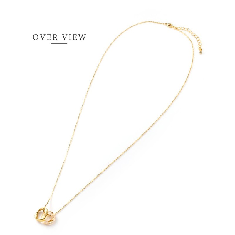 Cream Dot Necklace, Women's Popular, Long Chain, Circle, Metal, Semi-Matte,