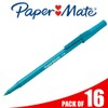 16 x Papermate Write Bros Classic Ballpoint Stick Pen, 1.0mm