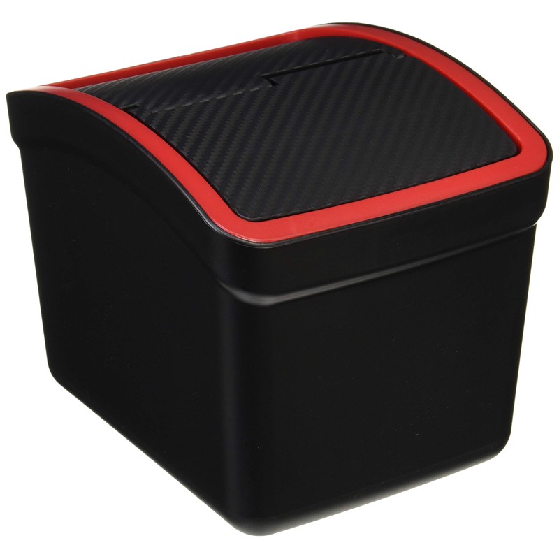 カーメイト(CARMATE) 車用 ゴミ箱 おもり付き カーボン調 レッド DZ309