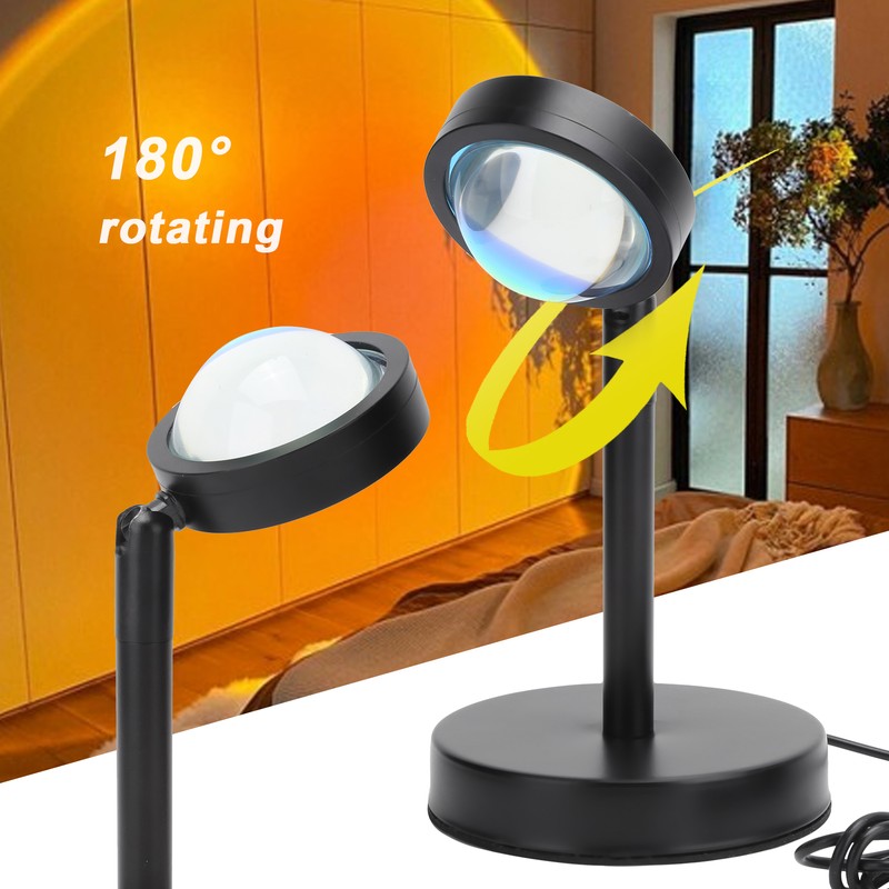 Sunset Light 180° Rotating Sundown Pattern Projection Floor Lamp USB