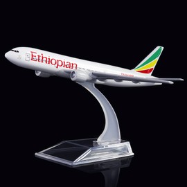24-Hours The Ethiopia 777 Alloy Metal Model Aircraft Child Birthday Gift Plane Models Chiristmas Gift 1:400