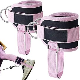 Ankle Straps for Cable Machines Kickbacks - Adjustable Comfort Ankle Cable Attachments for Gym Ankle Cuff Cable Machine Glute Kickback Straps - Leg Extensions, Curls & Ankle Cuffs Women arm  calisthenics tool resistance  bands gym workout  gym - Color: P