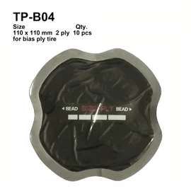 ZERINT TP-B04 Tire Repair Patch, Heavy Duty Bias Ply Repair Patch, Tire Repair for Puncture, Tire Bias Tractor Tire Repair Patch 4 1/4" x 4 1/4" 2 ply 10 pcs