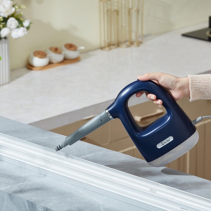 SALAV CS-100 CleanSteam Compact Steam Cleaner, Handheld Cleaner with 10pc