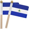 TSMD Nicaragua Stick Flag Nicaraguan Small Mini Hand Held Flags,5x8